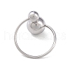 Stainless Steel Round Cuff Rings RJEW-L116-01P-3