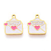 304 Stainless Steel Enamel Charms STAS-T065-54G-02-1