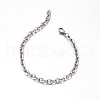 304 Stainless Steel Cable Chain Bracelets BJEW-O086-05-2
