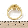 Brass Micro Pave Cubic Zirconia Finger Rings for Women RJEW-C129-05G-5