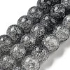 Spray Painted Crackle Glass Beads Strands DGLA-C002-8mm-02-3