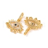 Brass Micro Pave Cubic Zirconia Pendants KK-U017-08D-G-2