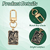 10Pcs Rectangle with Zinc Alloy Enamel Pendant Decorations HJEW-HY00018-4
