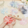 10Pcs 10 Colors Organza Flower Ornament Accessories DIY-FG0006-45-3