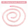 GOMAKERER 2 Strands Natural Rose Quartz Beads Strands G-GO0001-12-3