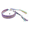 Cotton Braided Wave Pattern Cord Bracelet FIND-PW0013-002H-1