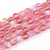 Synthetic Moonstone Beads Strands G-R375-8mm-A18-2