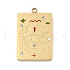304 Stainless Steel Rhinestones Pendants STAS-D306-01G-D-1