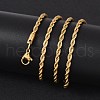 304 Stainless Steel Rope Chain Necklaces NJEW-M124-09G-4