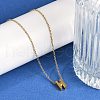 Ion Plating(IP) 304 Stainless Steel Pendant Necklaces NJEW-R050-01G-08-3