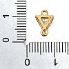 Brass Clear Cubic Zirconia Connector Charms KK-U065-07G-3