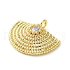 Brass Micro Pave Cubic Zirconia Pendants KK-S513-06A-G-2