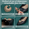 4Pcs 2 Style Alloy Rhinestone Detachable Shoe Buckle Clips FIND-FG0003-97-4