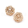 Rack Plating Brass Micro Pave Cubic Zirconia Beads KK-F879-06G-2