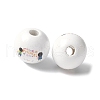 Mother's Day Theme Printed Wood European Beads WOOD-F016-04-1