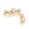 Brass Micro Pave Cubic Zirconia Pendants KK-N261-120C-G-2