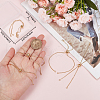 Beebeecraft 6Pcs Brass Box Chains Slider Bracelet Making with Clear Cubic Zirconia Tiny Charms BJEW-BBC0001-04-3