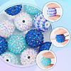 SUNNYCLUE 30Pcs 5 Style Resin Rhinestone Graduated Beads RESI-SC0003-06-3