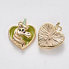 Brass Enamel Pendants KK-T049-025G-01-NF-2