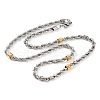 304 Stainless Steel Rope Chain Necklaces for Women NJEW-G140-15GP-1