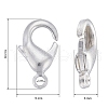 Silver Color Plated Brass Lobster Claw Clasps X-KK-901-S-3