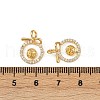 Brass Micro Pave Clear Cubic Zirconia Peg Bails KK-B137-16G-3