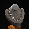 304 Stainless Steel Link Chain Necklaces NJEW-U023-04F-G-3