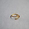 Brass Micro Pave Clear Cubic Zirconia Cuff Rings for Women WG54647-16-1