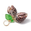Natural Sea Shell Copper Wire Wrapped Pendants PALLOY-JF03611-04-5