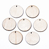 Unfinished Natural Poplar Wood Pendants WOOD-S045-108-1
