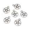 Tibetan Style Alloy Ring with Star Pendants TIBEP-Q041-113AS-NR-3