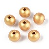 Spray Painted Round Natural Schima Wood Beads WOOD-A018-14mm-01-1