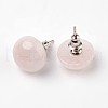 Half Round Dome Natural & Synthetic Mixed Stone Stud Earrings EJEW-L171-M-2