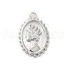Brass Pave Shell Pendants KK-Z073-28P-1