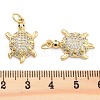 Brass Pave Clear Cubic Zirconia Pendants KK-U009-12J-G-3