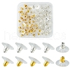 100Pcs 2 Colors Brass Clutch Earring Backs with Pad KK-FS0001-14-1