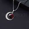 Alloy & Glass Luminous Moon Constellation Pendant Necklaces WG12A0F-08-1