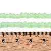 Frosted Transparent Glass Beads Strands GLAA-N016-4mm-07-4