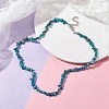 Natural Apatite Chip Beaded Necklace NJEW-JN04615-15-2