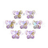 Electroplated Glass Charms EGLA-N006-057-5