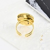 304 Stainless Steel Open Cuff Rings for Women STAS-Z111-01G-03-4