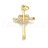 Brass Micro Pave Cubic Zirconia Pendants KK-Z100-35G-03-1