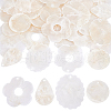 AHADERMAKER 48Pcs 4 Styles Natural Capiz Shell Pendants SHEL-GA0001-20-1
