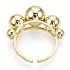 Brass Open Cuff Ring RJEW-Q778-37G-1