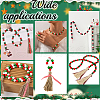 SOFPLATE Christmas Theme 5 Strands Spray Painted Natural Wood Beads Strands WOOD-SP0001-02A-5