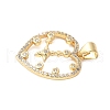 Brass Micro Pave Cubic Zirconia Pendants KK-D357-10B-G-2