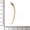 Rack Plating Brass Micro Pave Cubic Zirconia Pendants KK-E046-40G-3