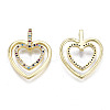 Brass Micro Pave Cubic Zirconia Pendants ZIRC-N039-159-NF-2