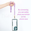 Acrylic Cell Phone Crossbody Curb Chain HJEW-AB00686-4