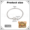 304 Stainless Steel European Style Bracelets for Jewelry Making STAS-PH0006-02B-2